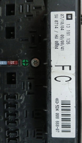 Getriebe der Sicherungen OPEL ASTRA H 1.8 13191126FC