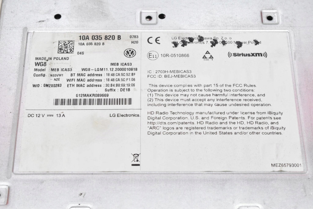 player navigation devices VW ID.3 1 and 19-21