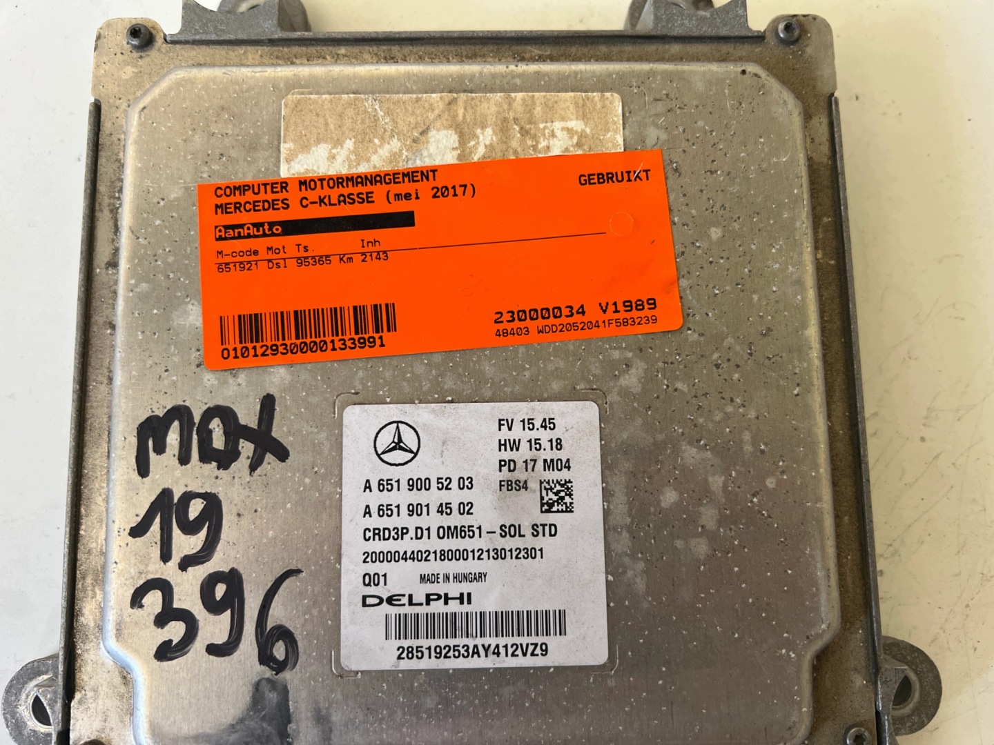 MERCEDES C W205 A6519005203 A6519014502 661921 2.2 CDI computer ECU