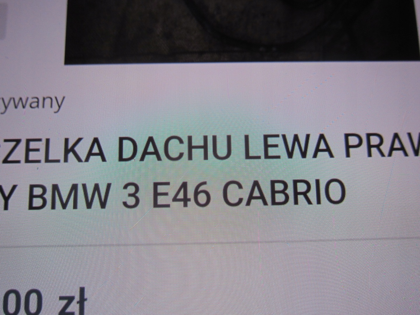 BMW E46 CABRIO gasket roofs left right bodywork