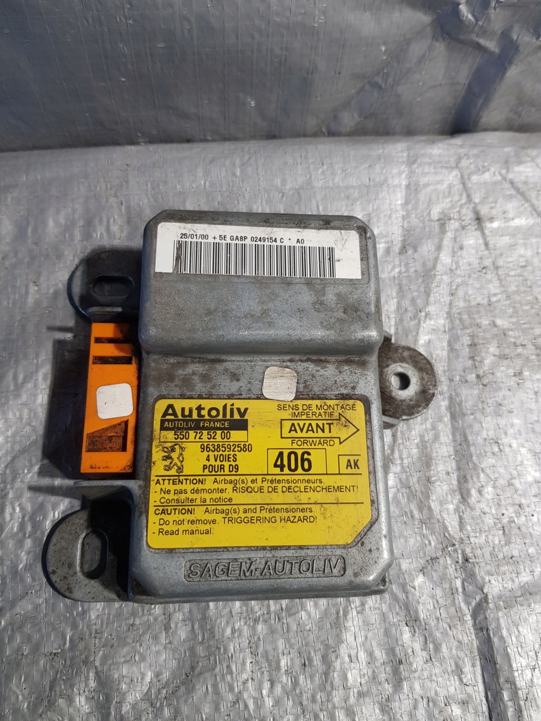 modulo sensor airbag Peugeot 407 OE 9638592580