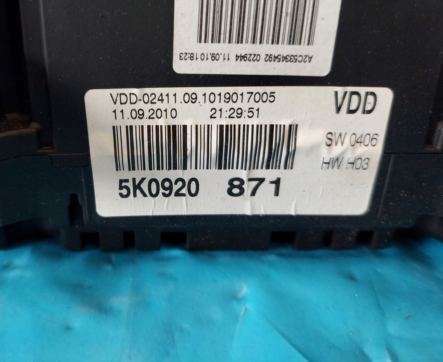 dials clock GOLF VI 1.2 B 5K0920871