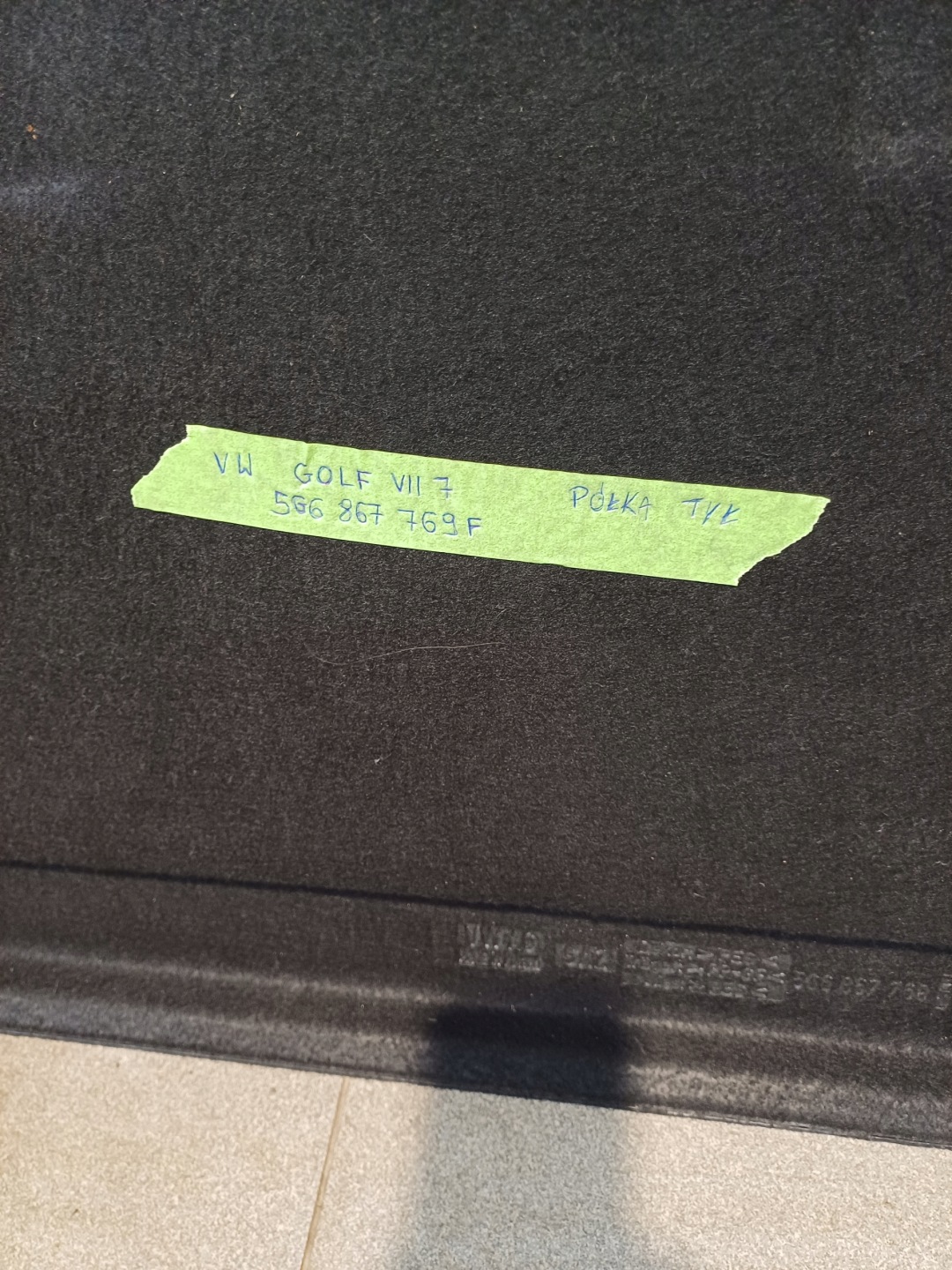 plato boot rear part rear VW GOLF 7 VII HATCHBACK 5G6867769F