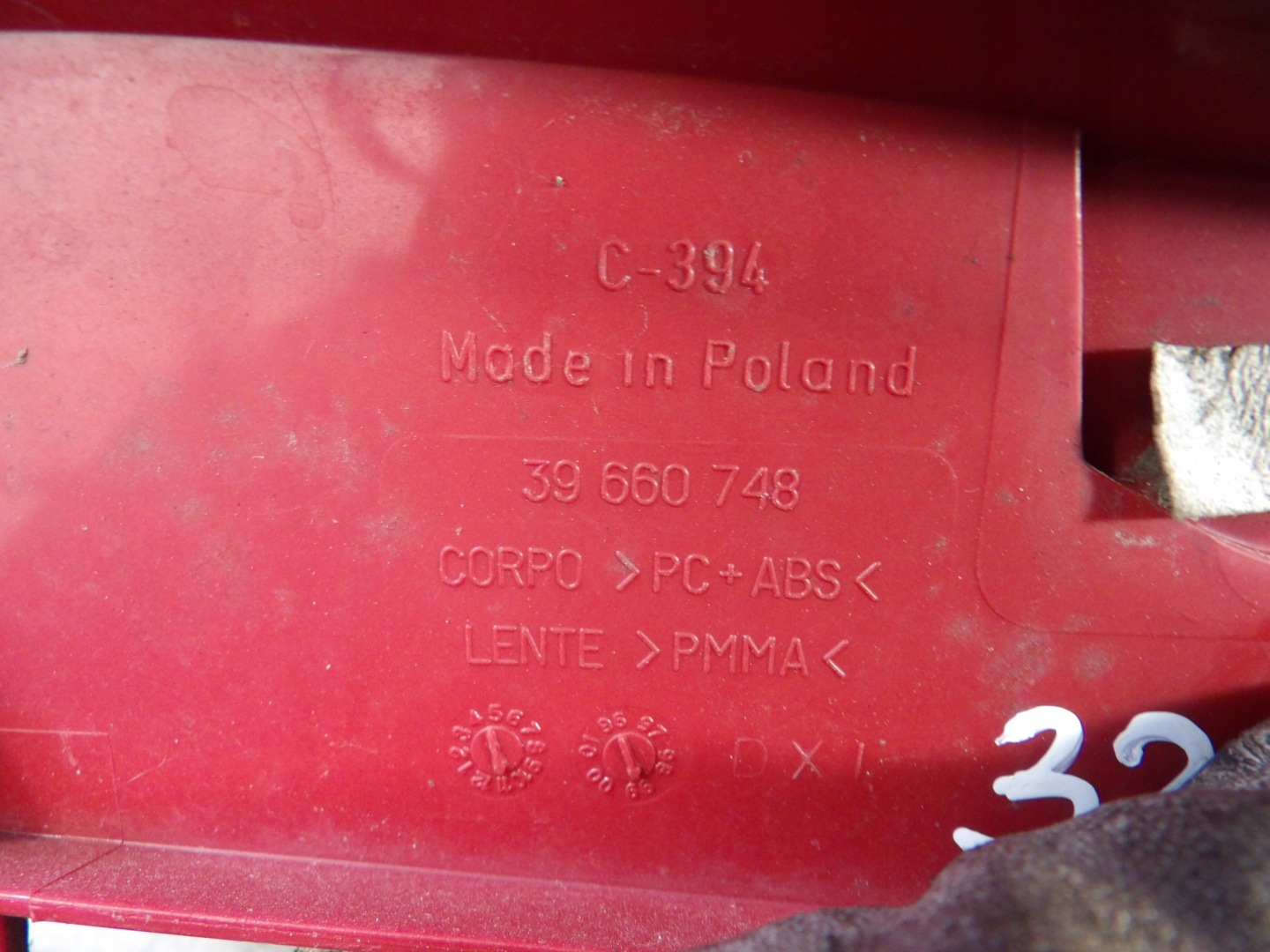 Fiat Seicento light rear right 39660748 C-394