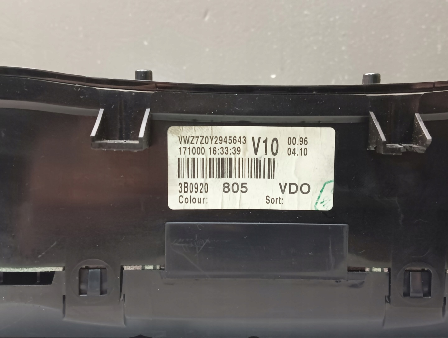dials VW PASSAT B5 1.6 FL 3B0920805