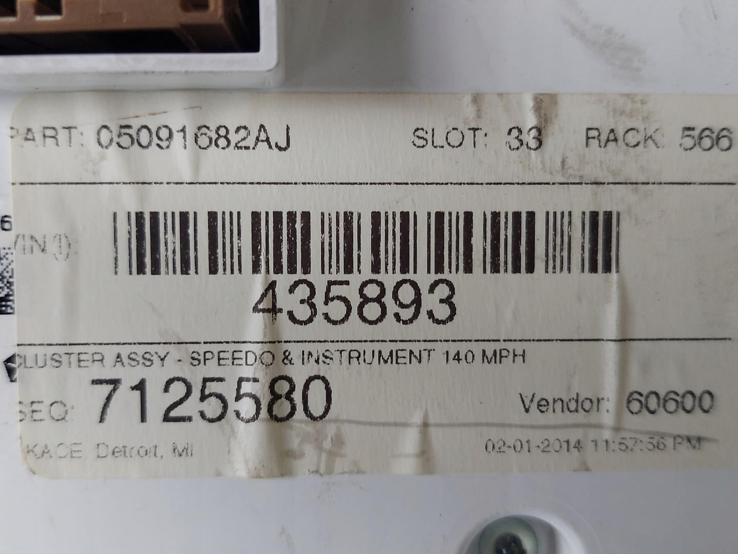 dials clock JEEP GRAND CHEROKEE WK2 3.0D 05091682AJ