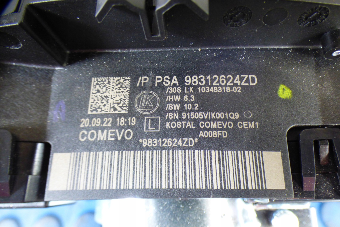 steering wheel levers and controls ring EUROPA TOYOTA PROACE PARTNER IV COMBO E 2022R