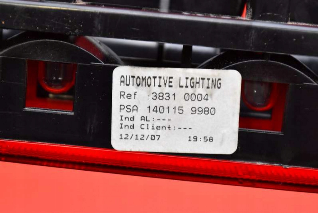 light STOPU STOP 38310004 PEUGEOT EXPERT 2 II 07-12