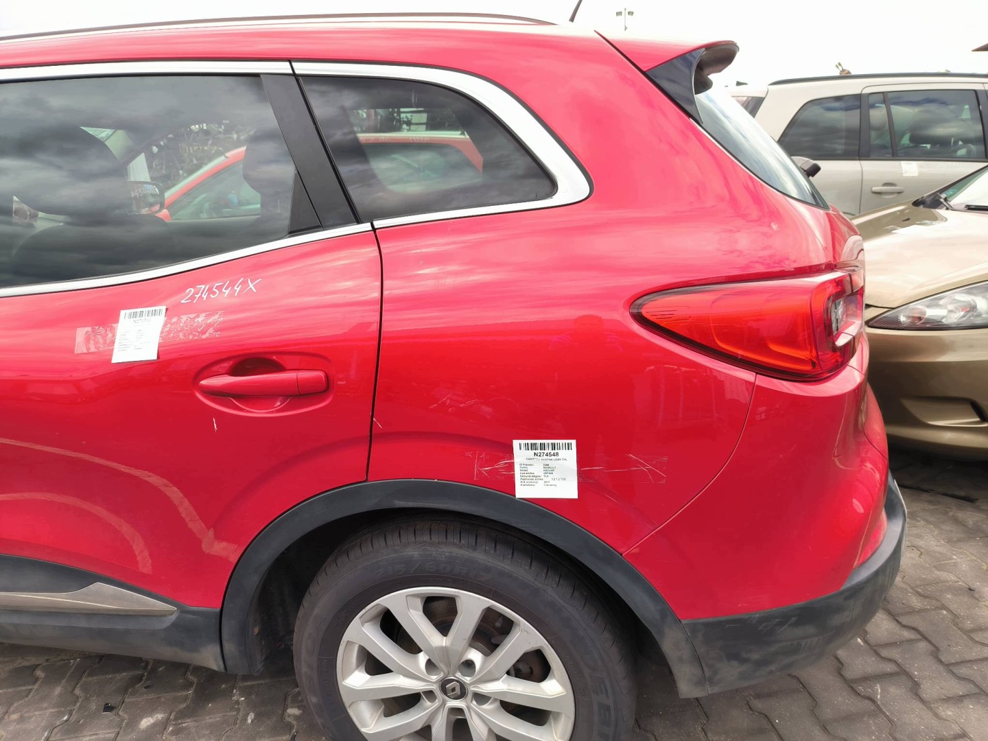LONGHERONE parafango sinistra posteriore Rosso RENAULT KADJAR