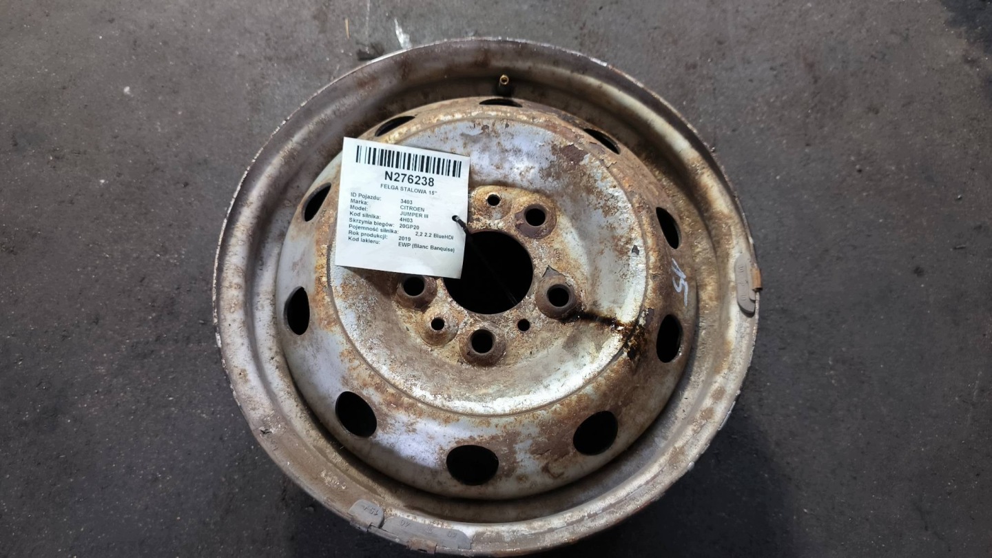 disk STALOWA 15'' 5X118 CITROEN JUMPER III