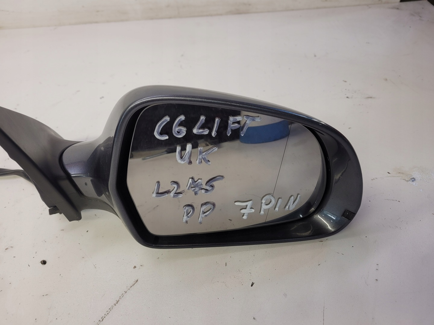 mirror right AUDI A6 C6 LIFT LZ7S 7-PIN UK