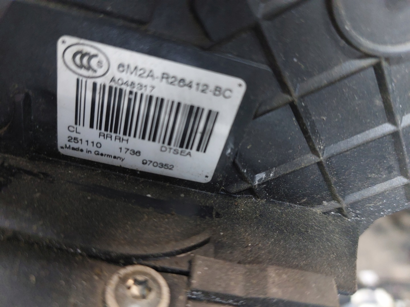 lock door left rear part FORD MONDEO MK4 6 PIN 6M2A-R264-BC