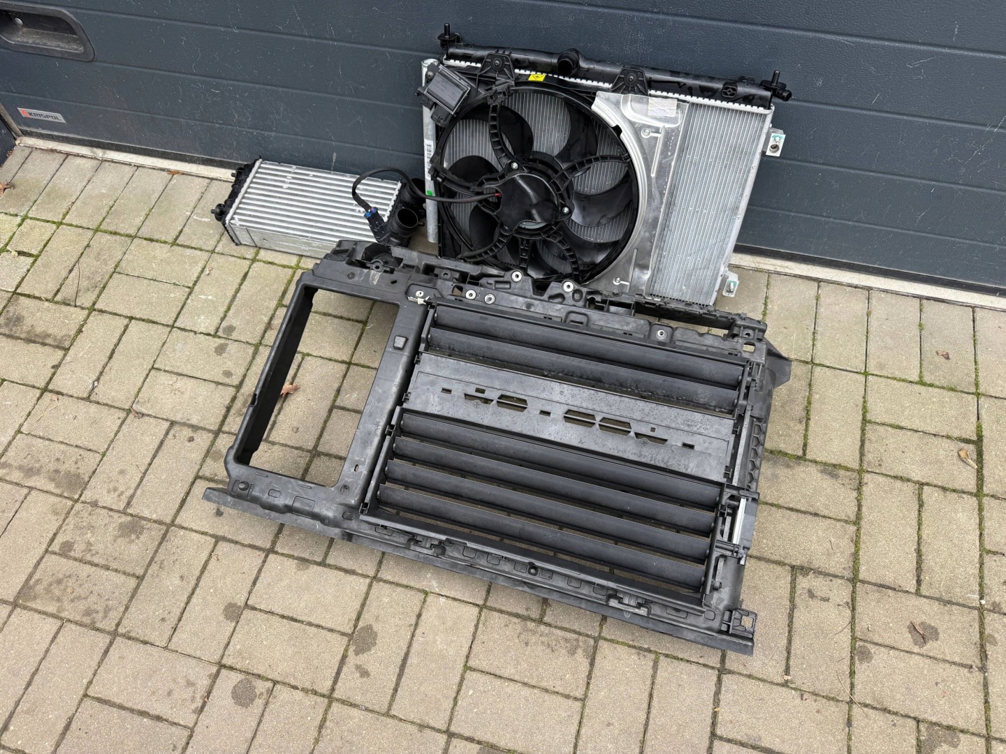 Opel Corsa F support panel for radiators blinds radiator condenser fan komplet