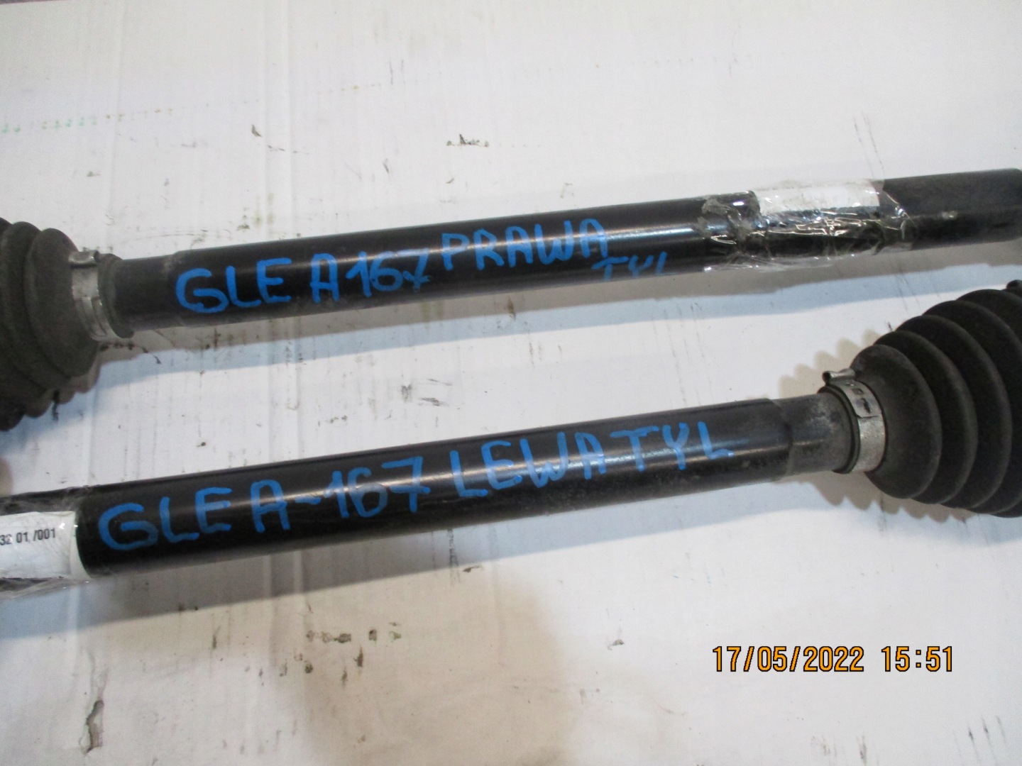 semi-axis rear part MERCEDES GLE 167 A1673501601 right