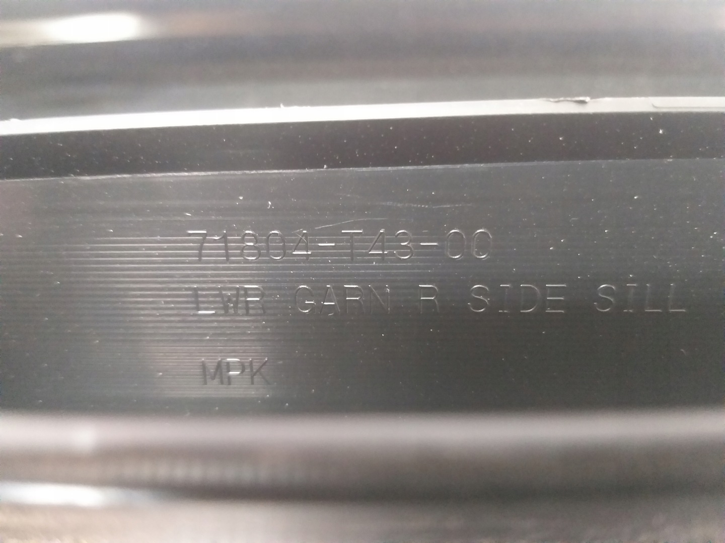 threshold moulding threshold cap right or left HONDA CIVIC 21- 71804-T43-00