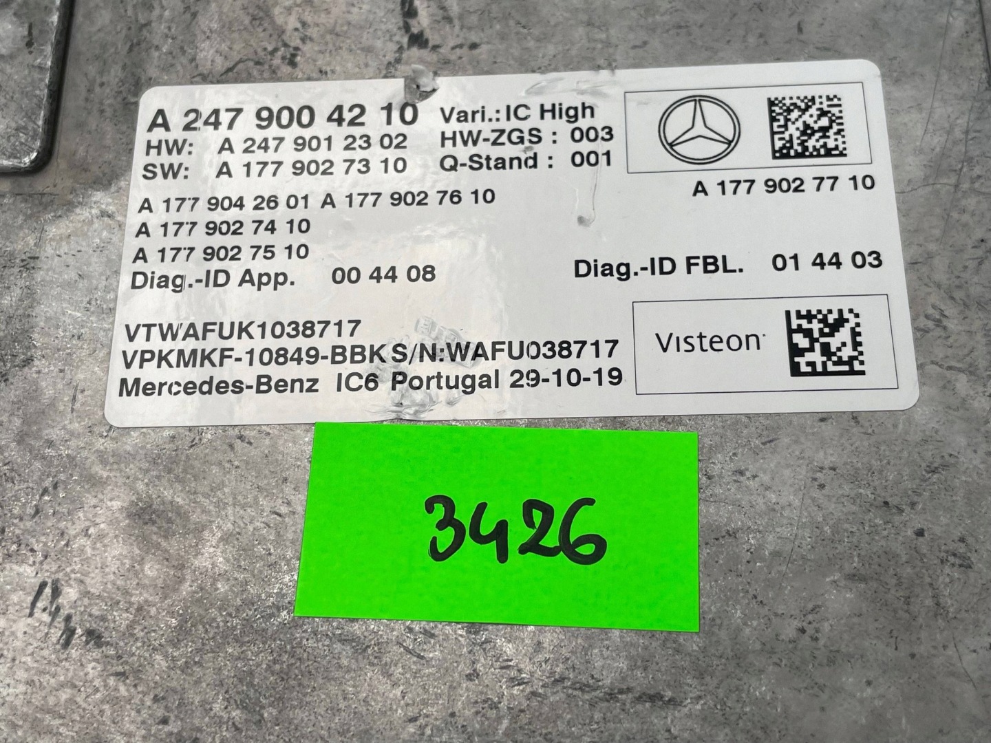 module CENTRALNY navigation devices MERCEDES CLA W118 A2479004210 !J