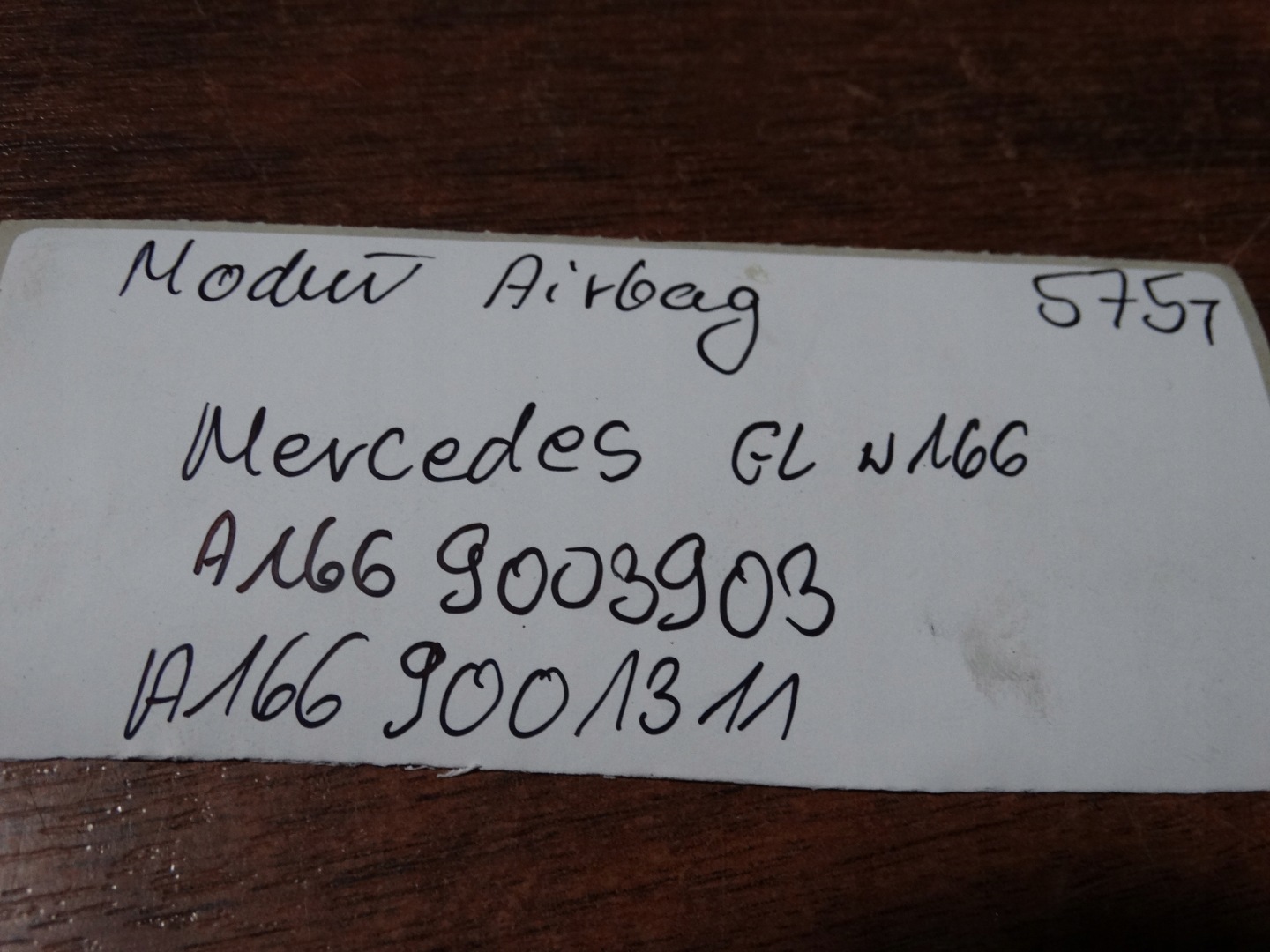 IDEALNY module control unit airbag MERCEDES GL W166 1 9