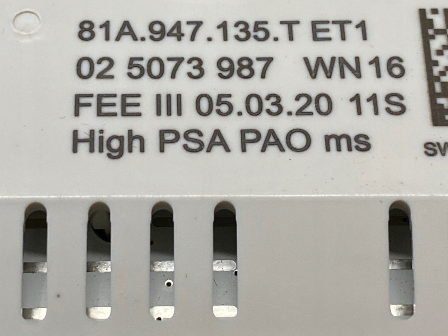 AUDI Q3 83A FANALE interna LED 81A947135T
