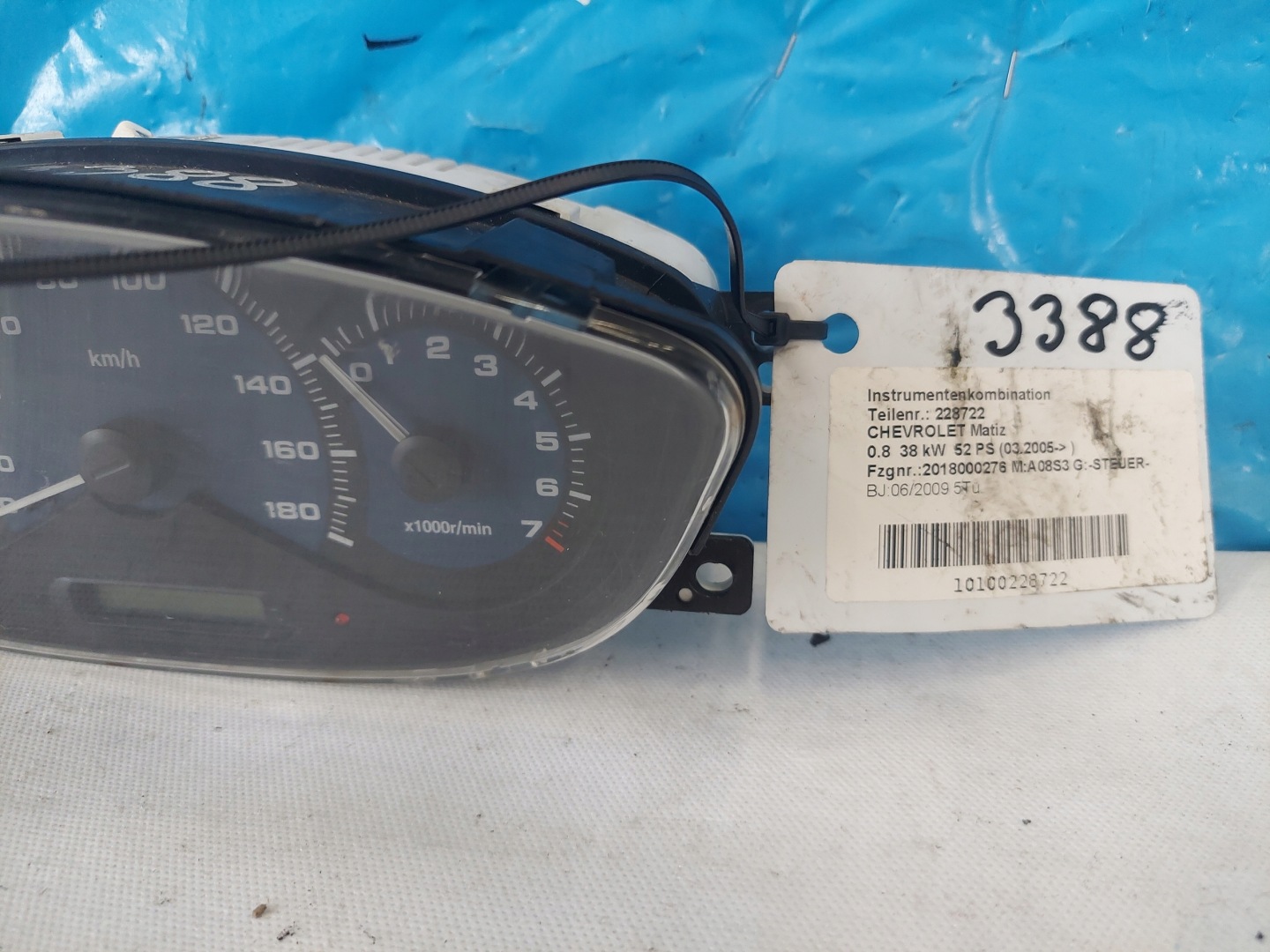 dials clock CHEVROLET MATIZ 0.8 B EC9H200205