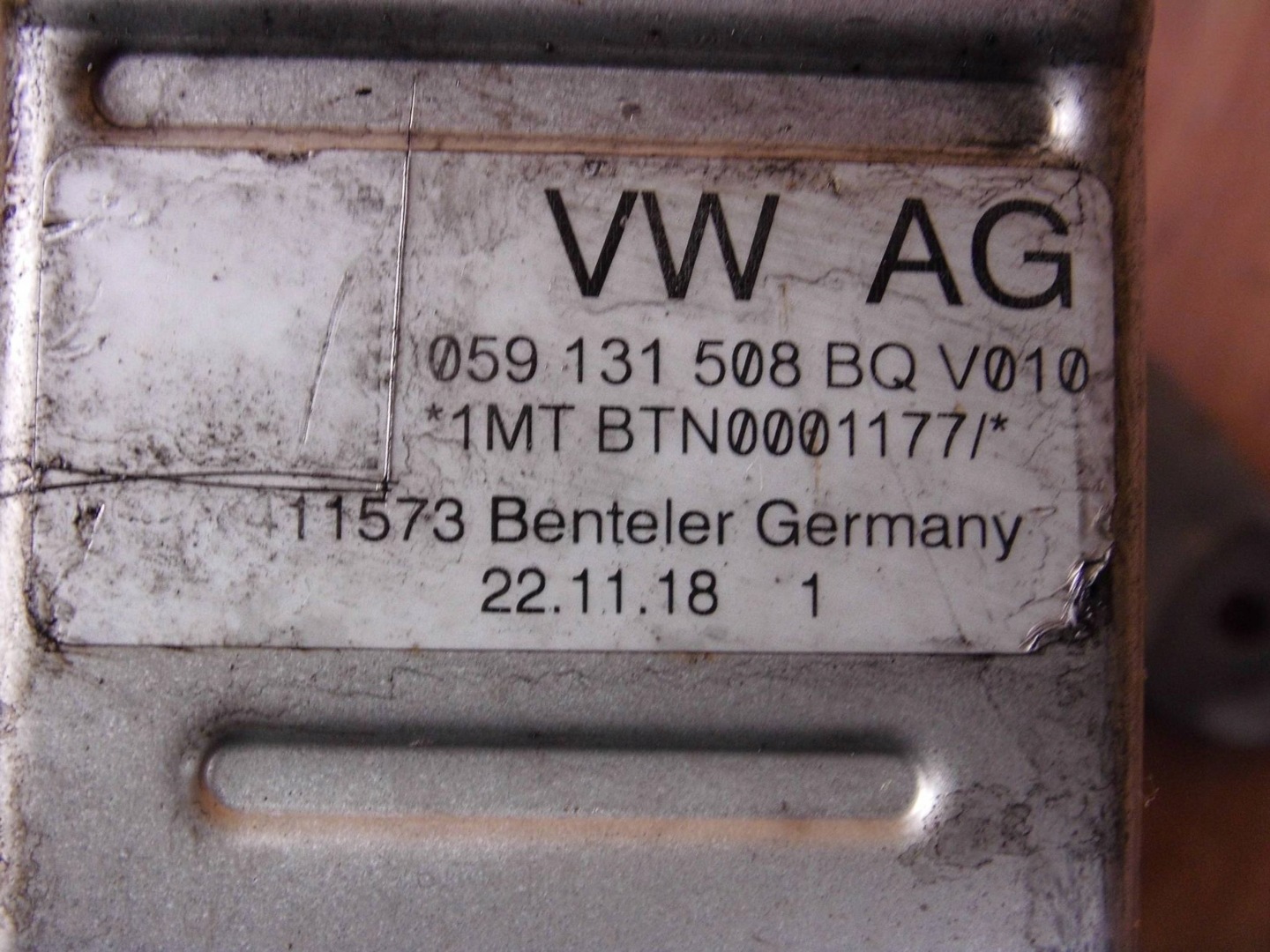 Audi A8 S8 D5 Kühler Kühler Gase EGR 059131508BQ 059 131 508 BQ