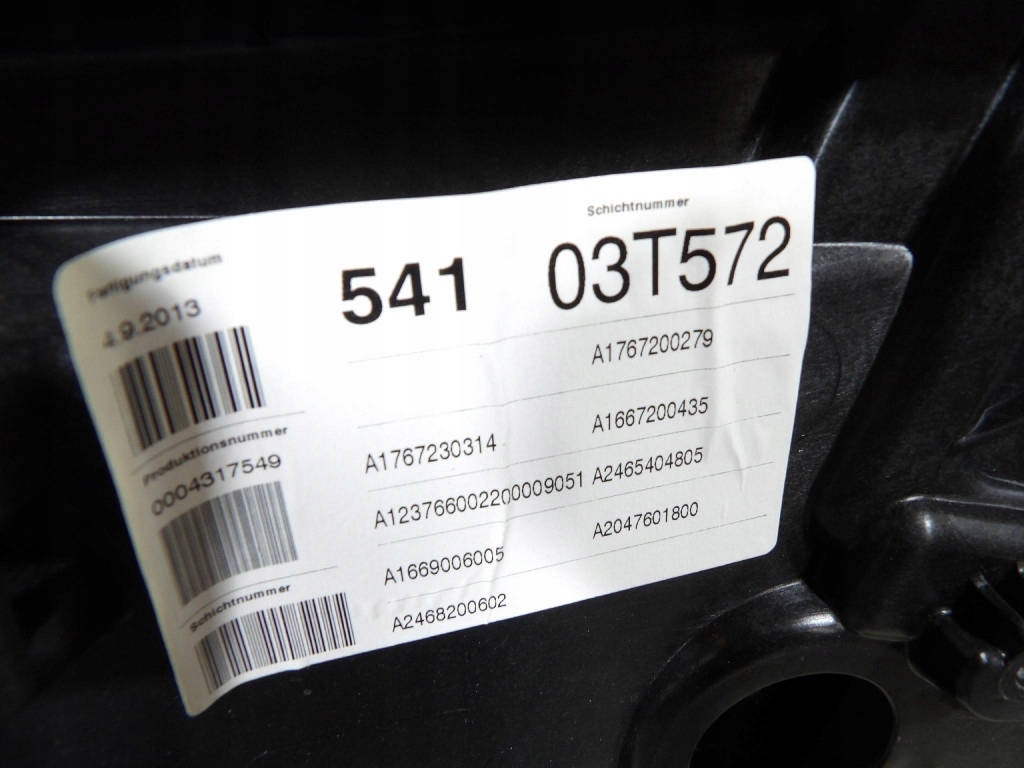window regulator Mercedes-Benz OE A1767200279