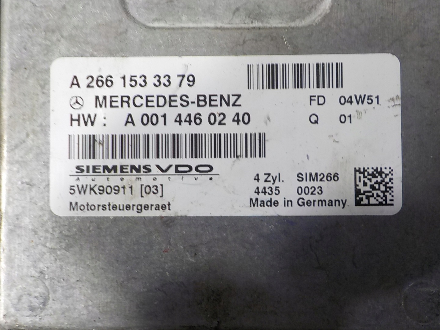MERCEDES computer control unit A2661533379 5WK90911