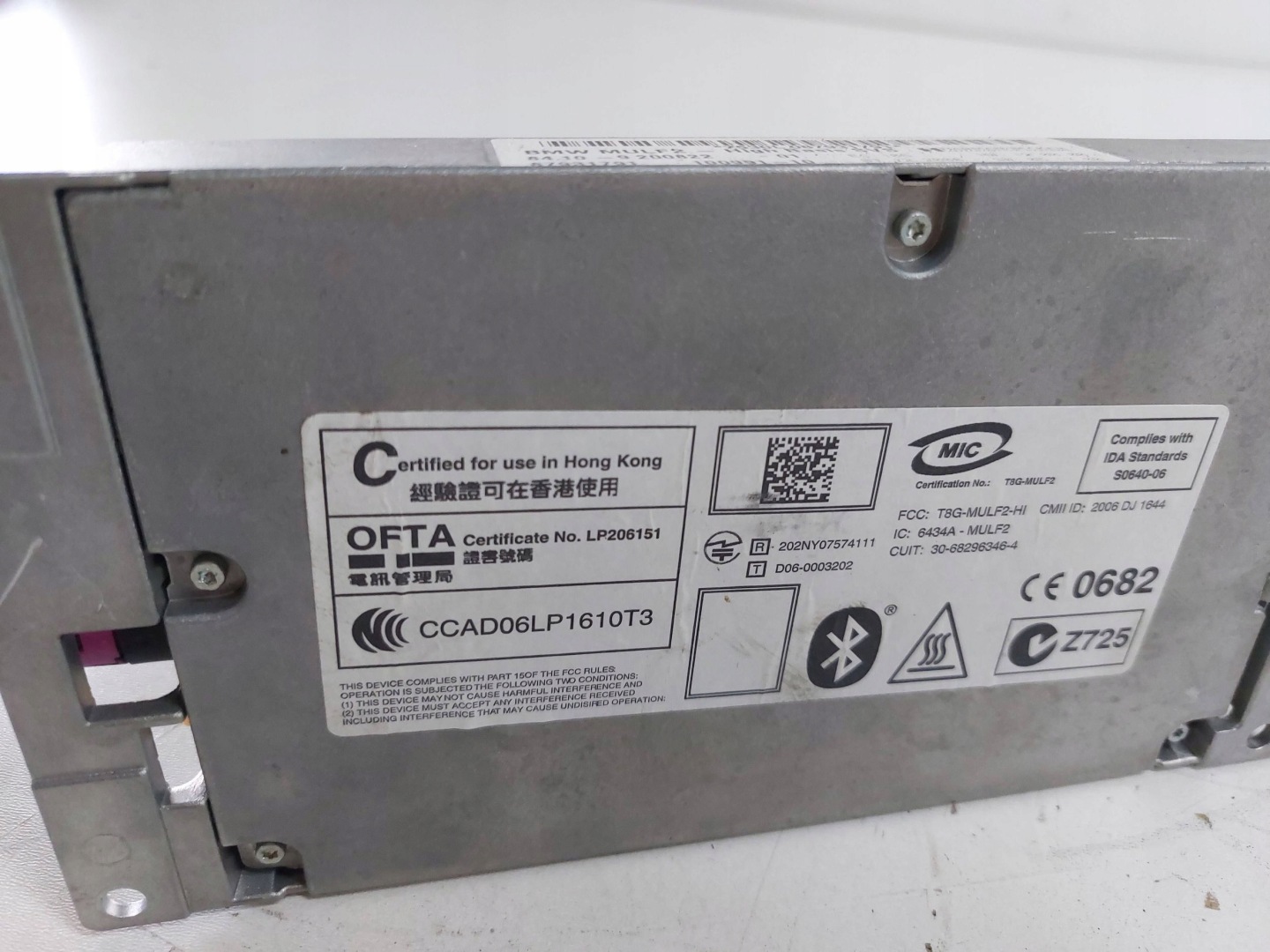 BMW 7 F01 F02 module control unit BLUETOOTH 9200822