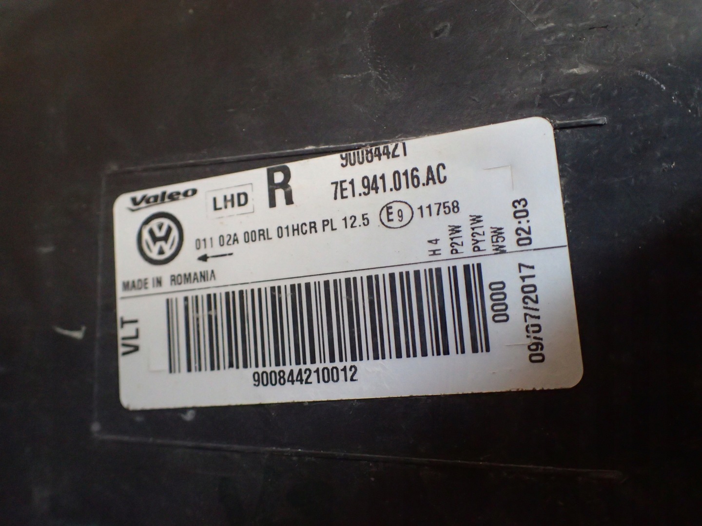 light front right VW T5 LIFT 7E1941016AC