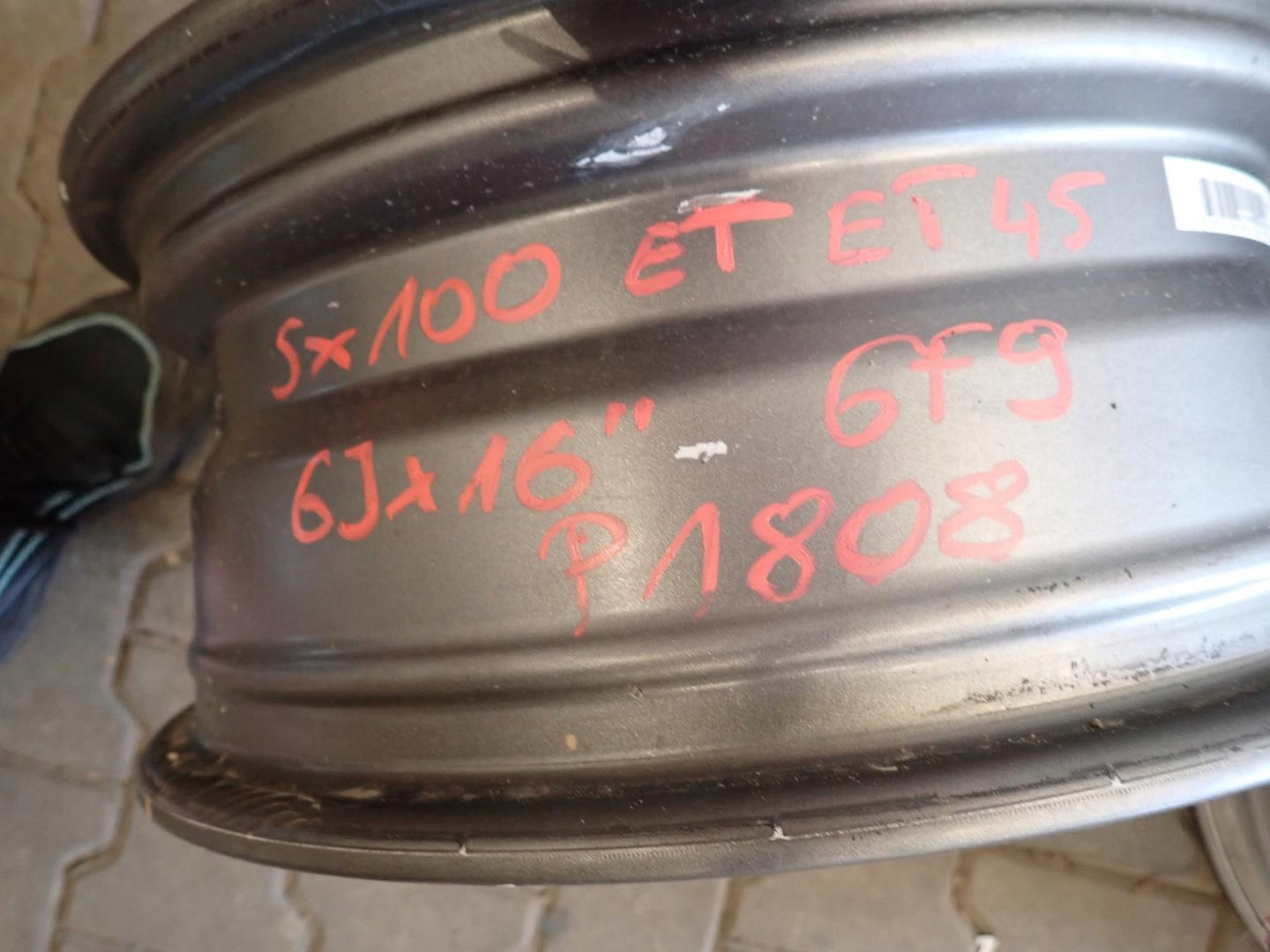 disk disk SEAT 6F9 5x100 ET45 6J 16" 6F9071496G