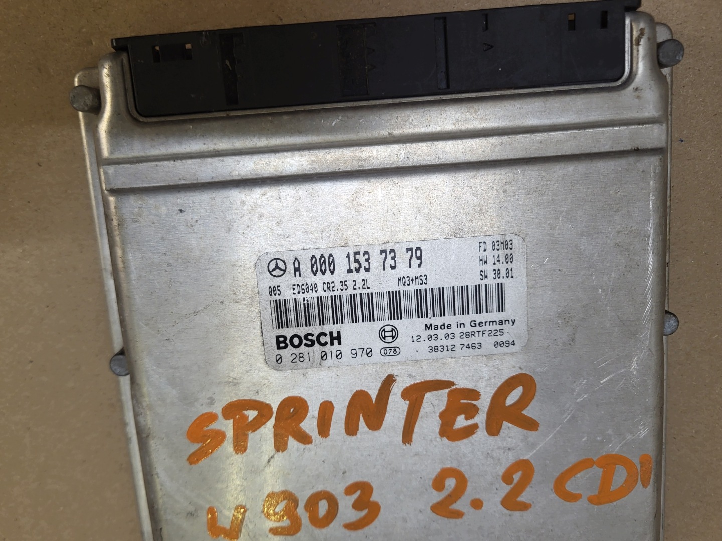 module control unit computer of the engine ECU MERCEDES SPRINTER W903 2.2 CDI OE EU