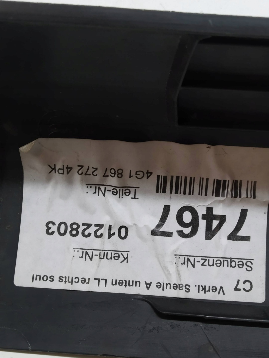 kryt PRAHU levá pravá KOMPLET Audi A7 a (2010-2018) 4G