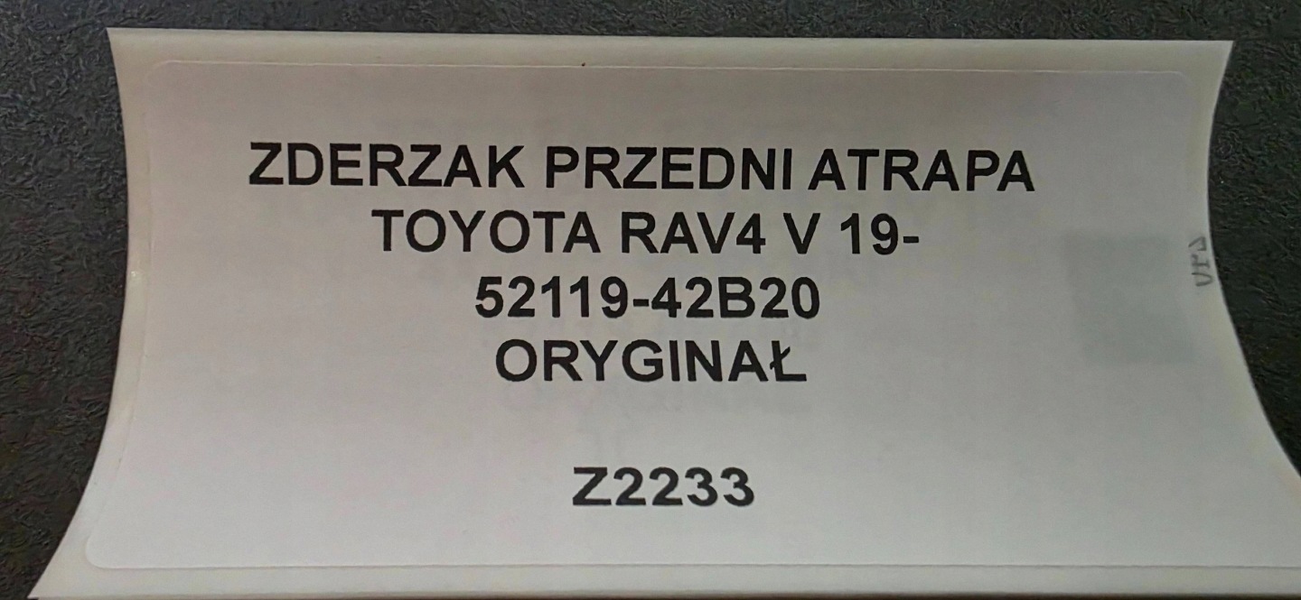 front bumper front Toyota RAV 4 (XA40) 5211942B20