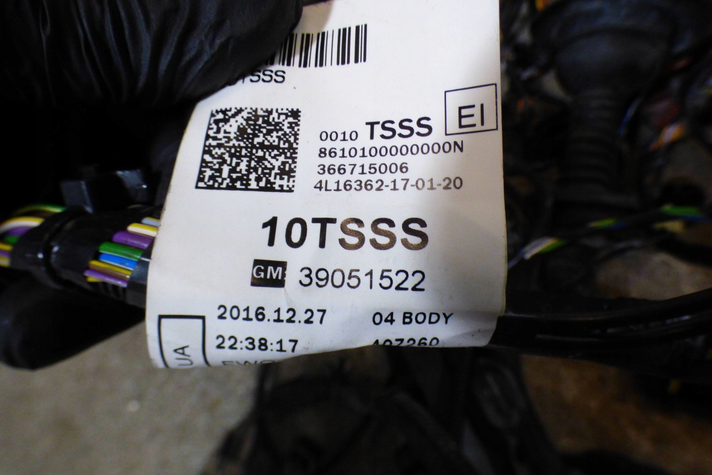 Opel Corsa E 1.4 B 3D cablaggio interna 39051522 10TSSS EUROPA