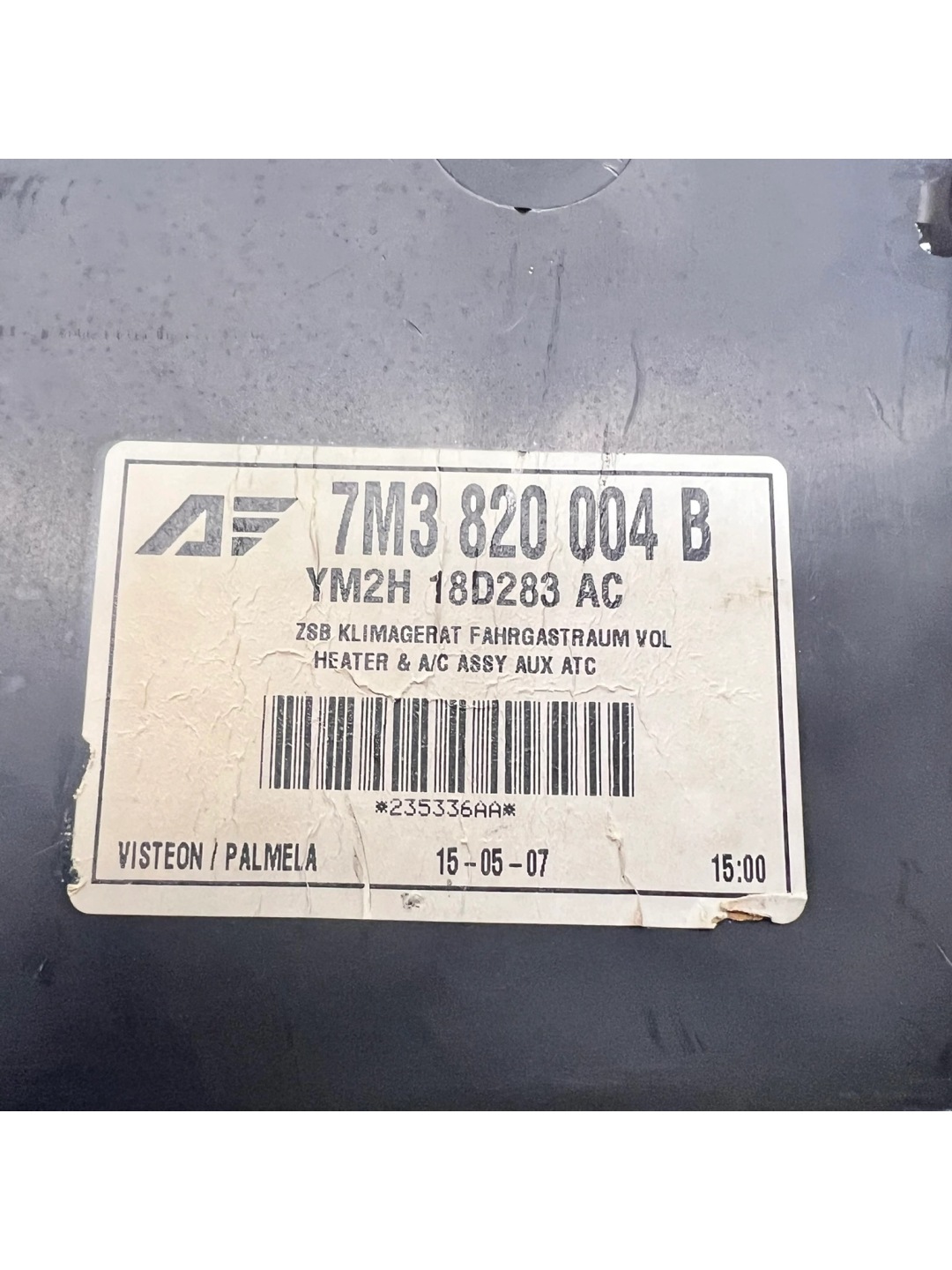 heater VW SHARAN 7M3820004B ANGIELSKA