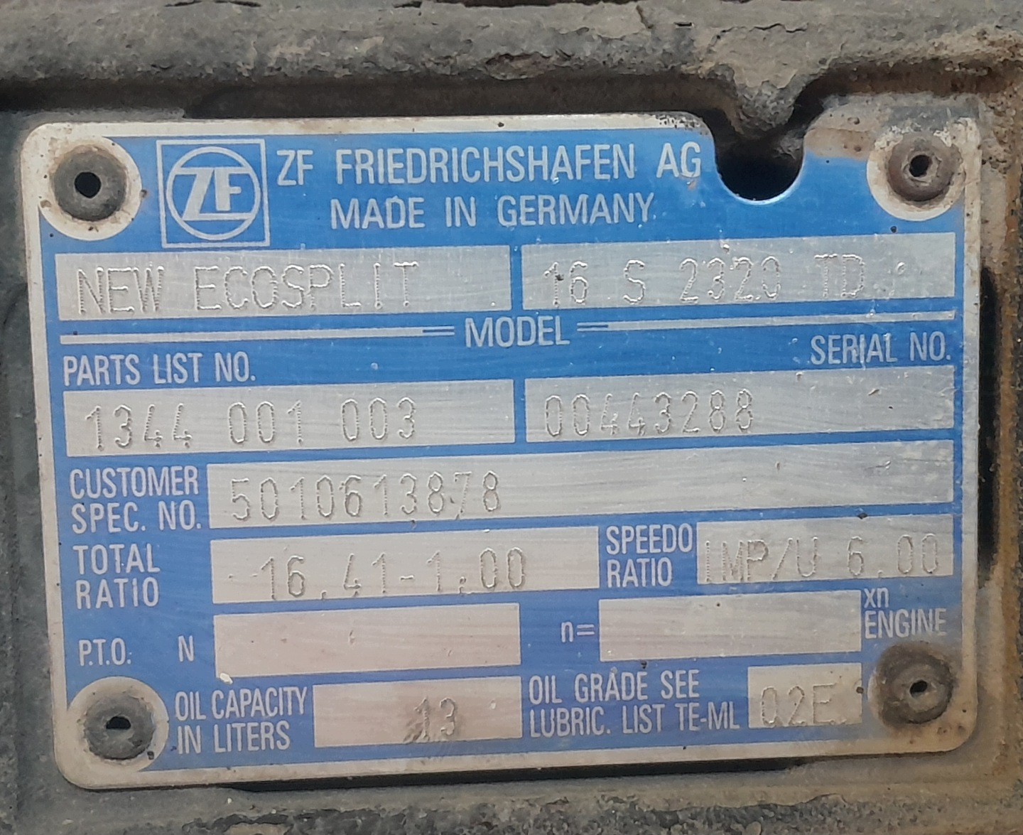 CAMBIO ZF manuale Renault Magnum dxi 16S2320TD