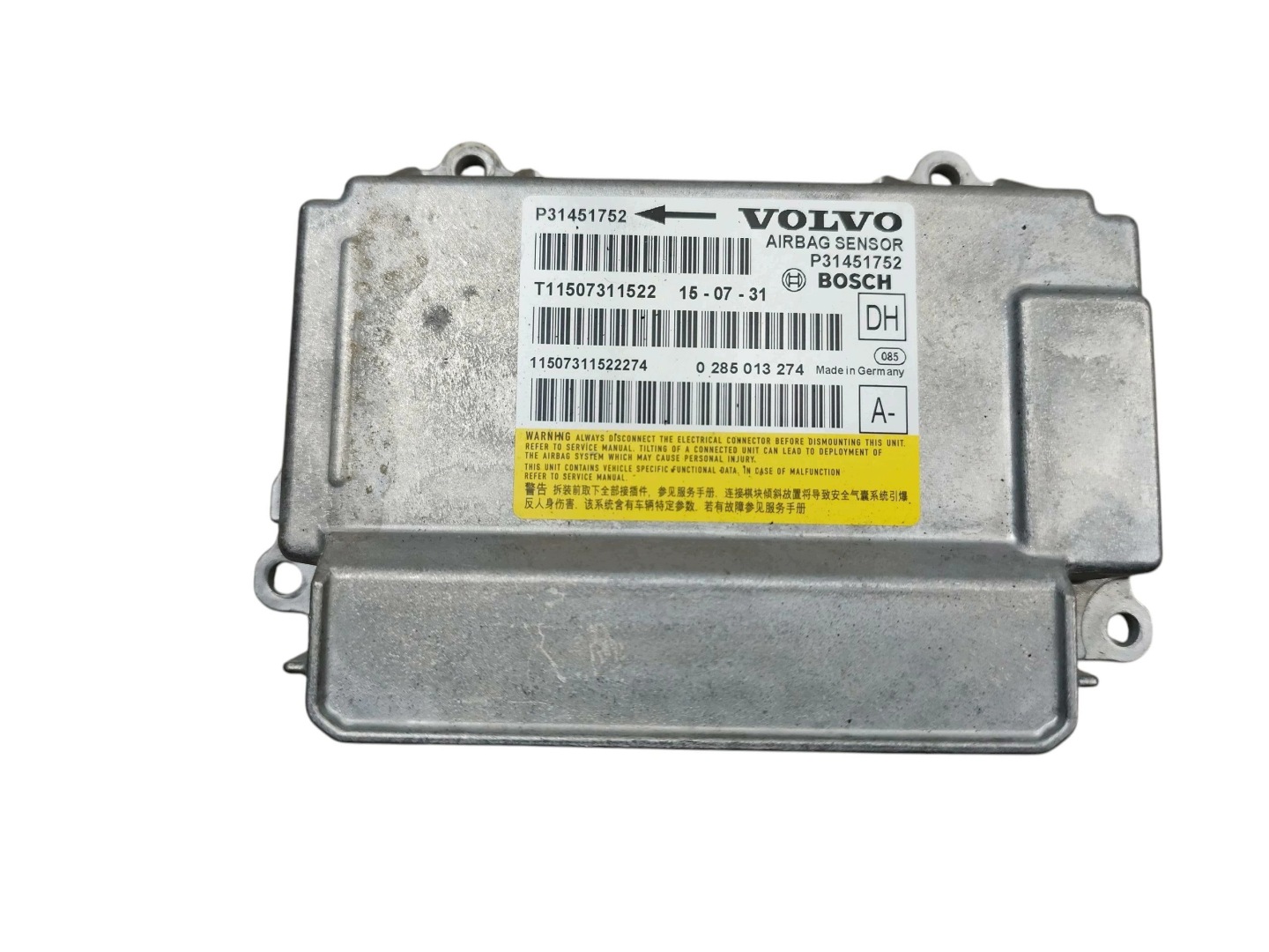 modulo airbag airbag VOLVO V60 e S60 II XC60 e 31451752 0285013274