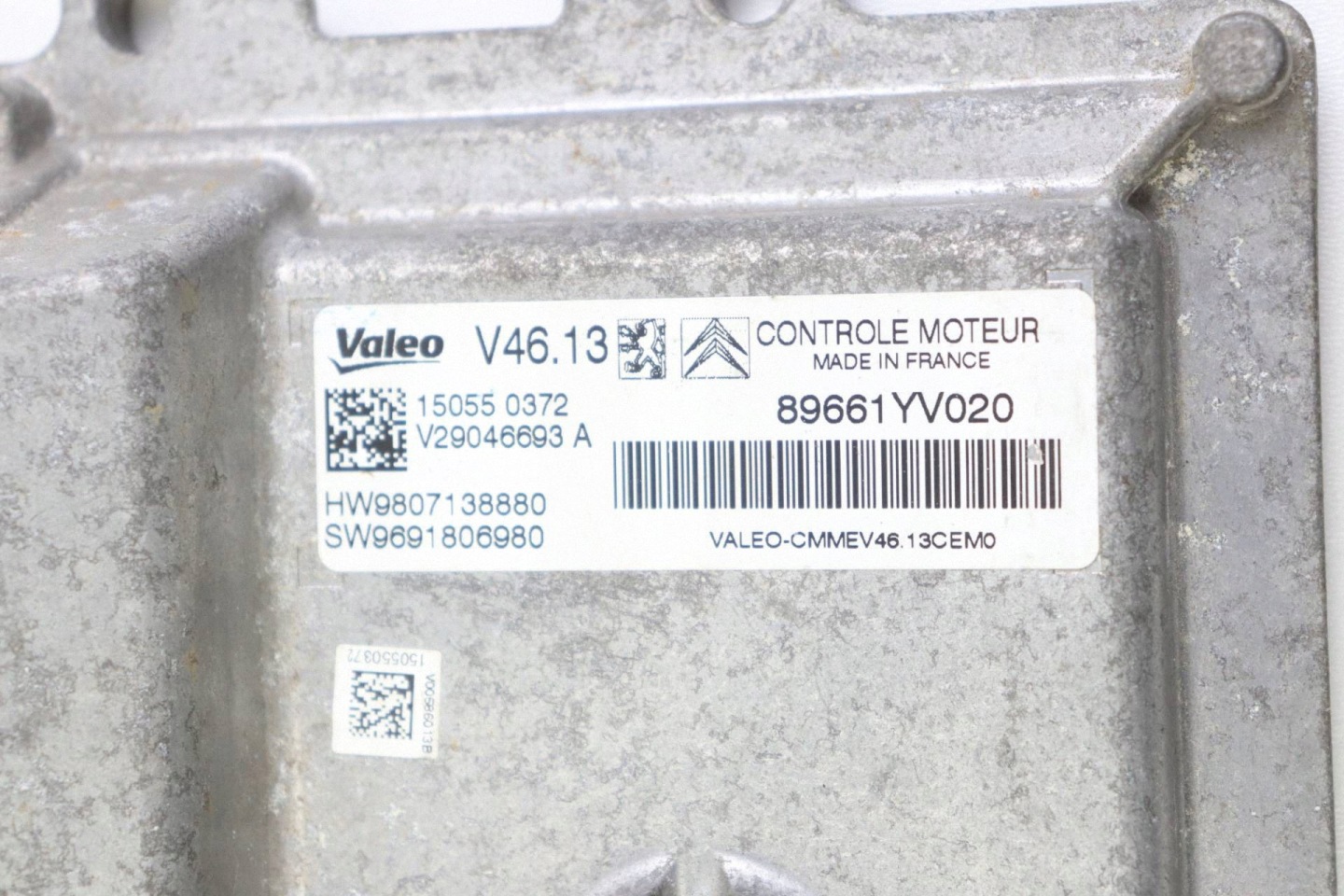 CITROEN C1 II module unité de commande électronique uce moteur 1.2 VTI 89661YV020 9807138880