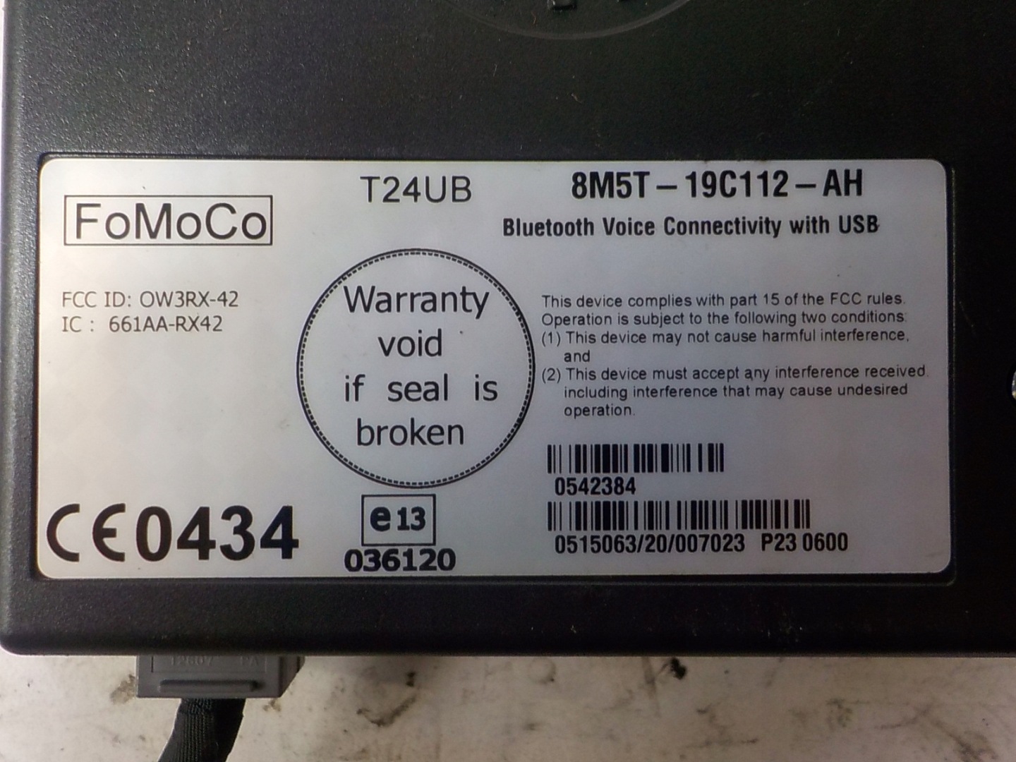FORD FOCUS III Module BLUETOOTH 8M5T-19C112-AH