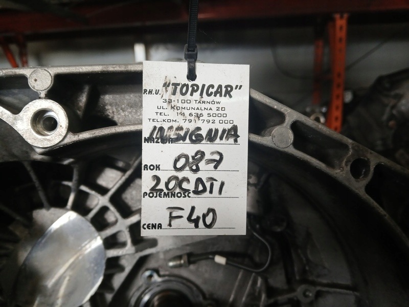 gearbox, OPEL INSIGNIA 08- 2.0CDTI F40