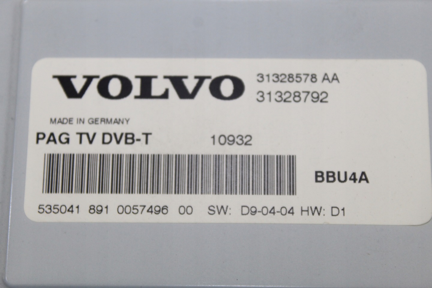 VOLVO V60 S60 II XC60 TUNER modulo DVB-T