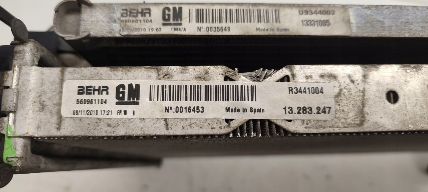 chladič vody klimatizaci Opel Meriva B 1,4 16V