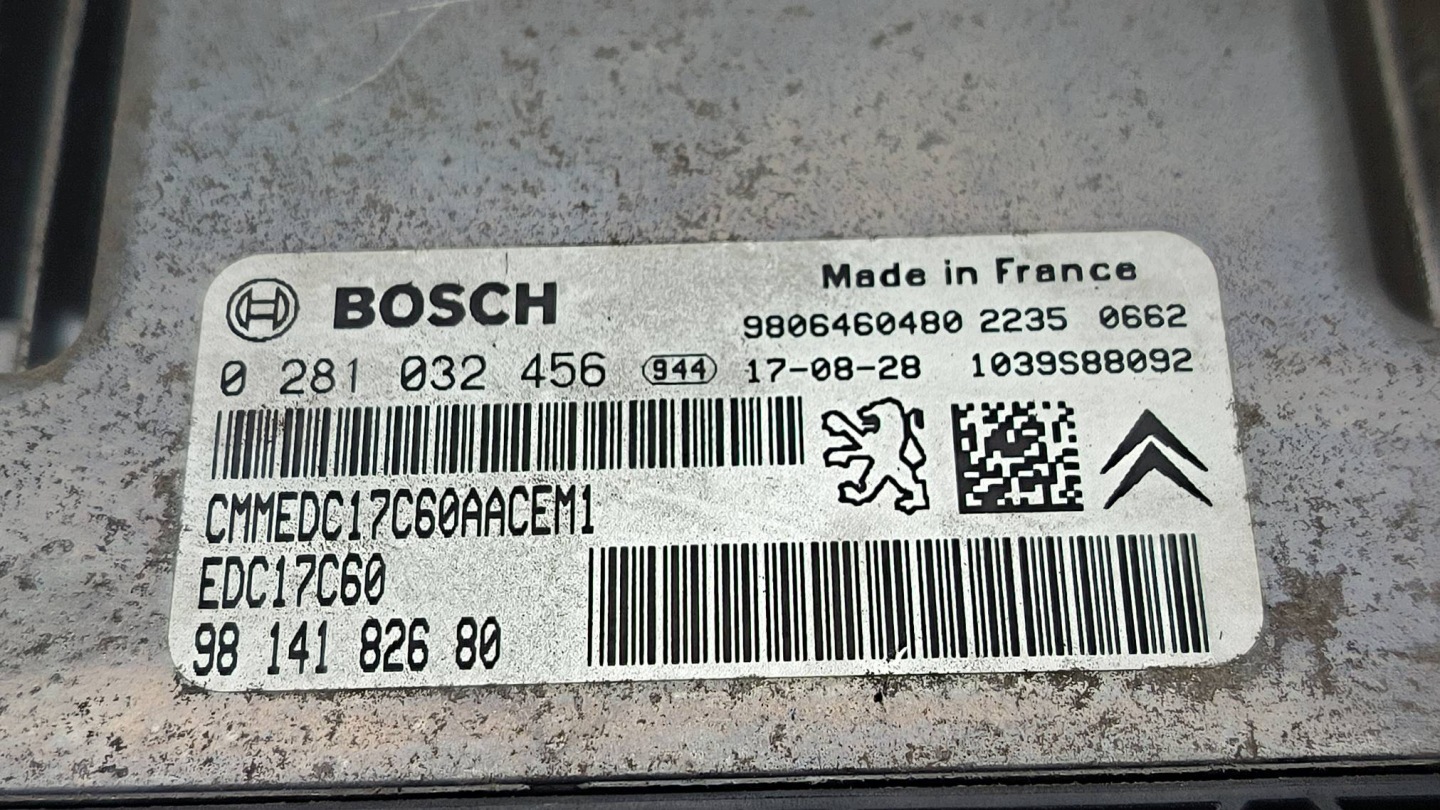 computer Motore ECU 9814182680 1.6 HDI CITROEN C-ELYSEE LIFT