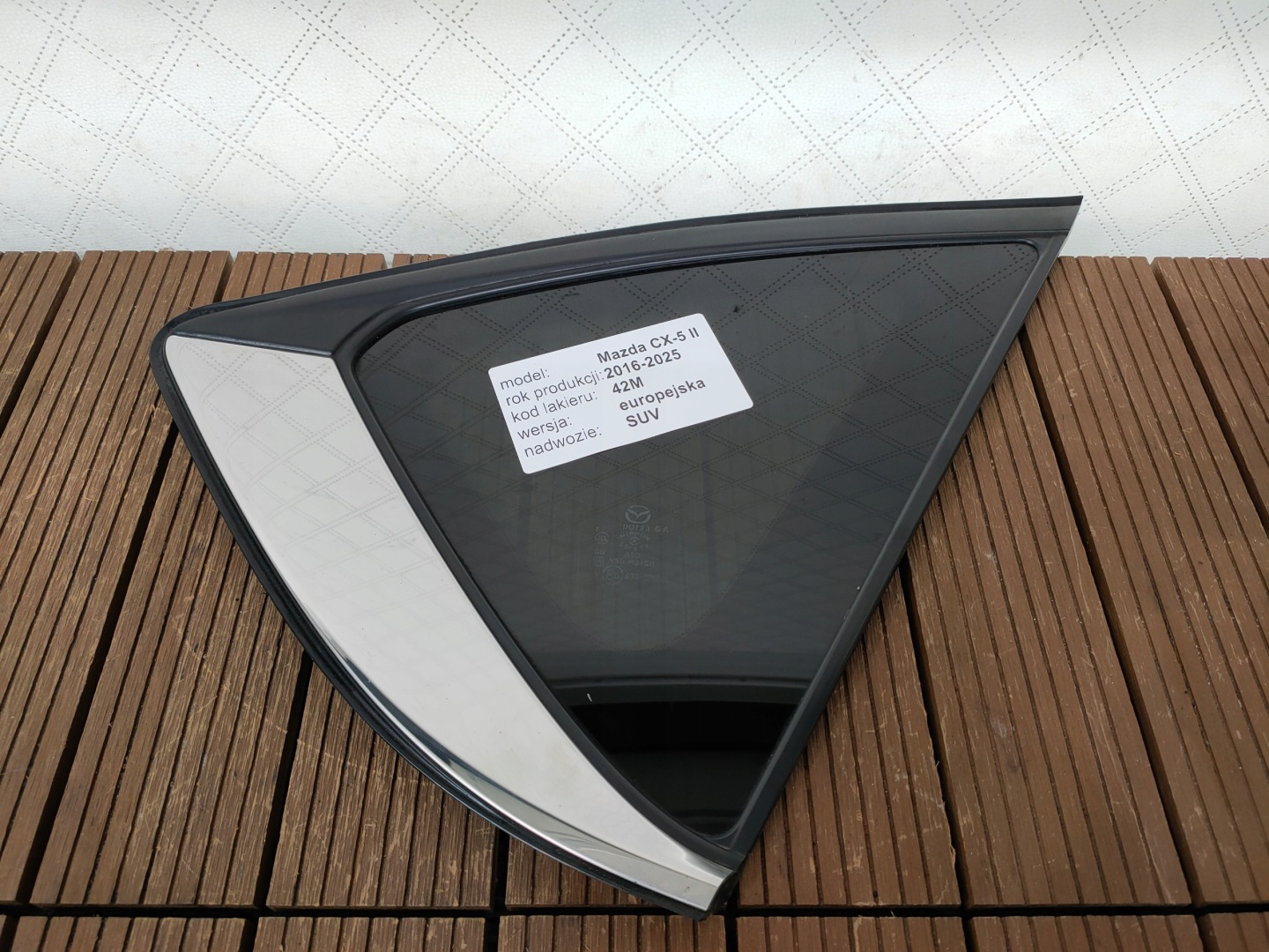 MAZDA CX-5 II KF 17-21 window bodywork rear right rear part USZCZELKI CALE OE