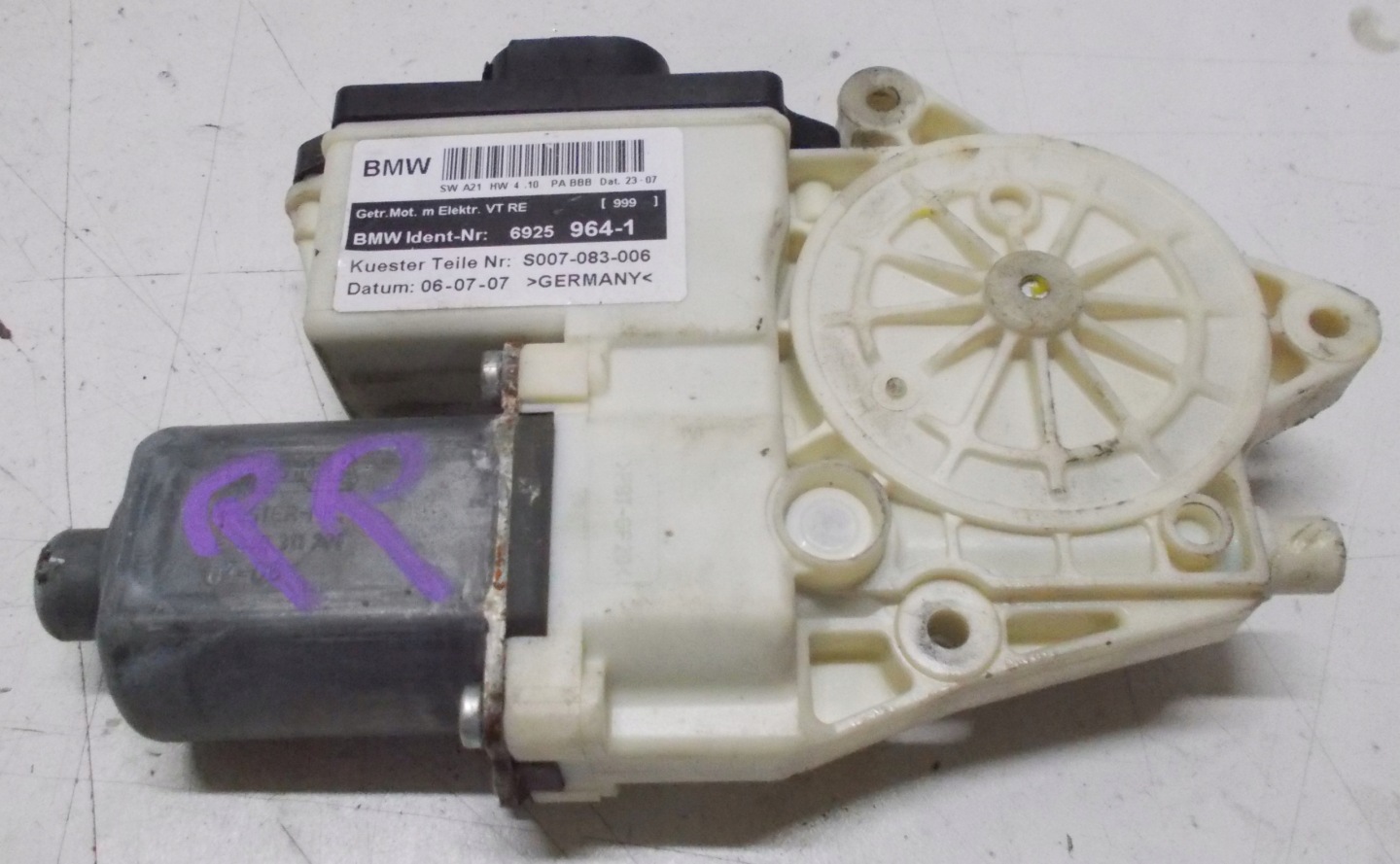 BMW X3 E83 3.0D 08R mini motor windows right front 6925964