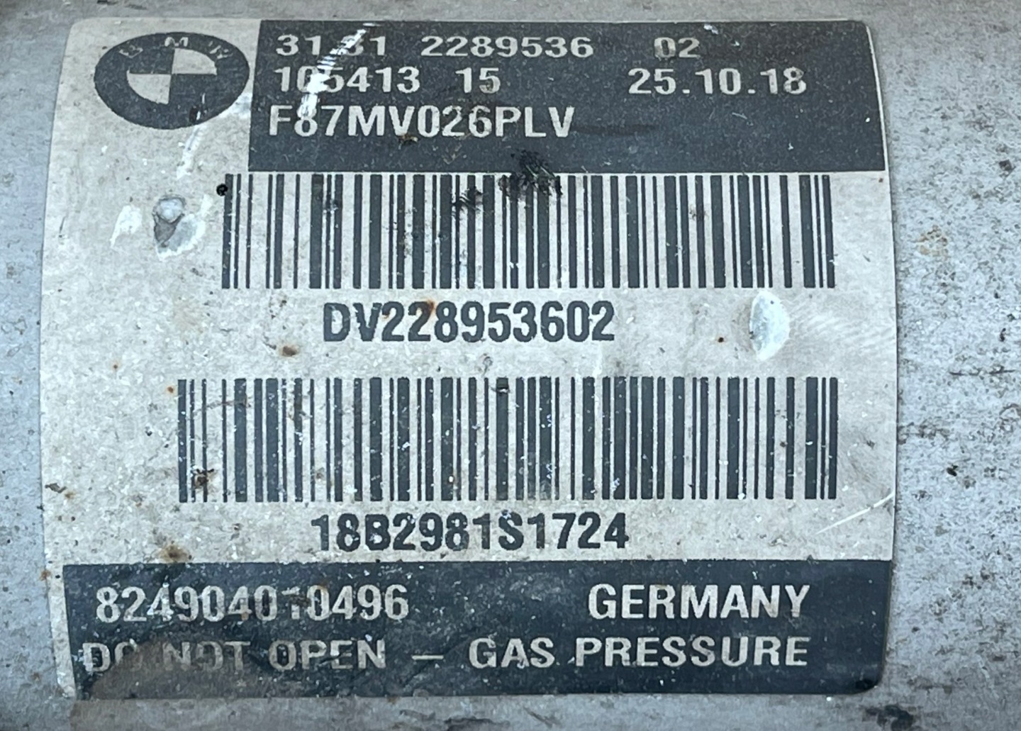 AM25 BMW M2 F87 shock absorber right front 2289536