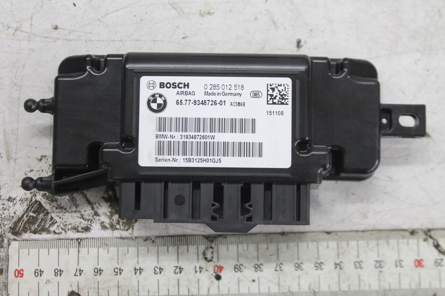 modulo SENSOR airbag 9348726 BMW F20 F21 11-19