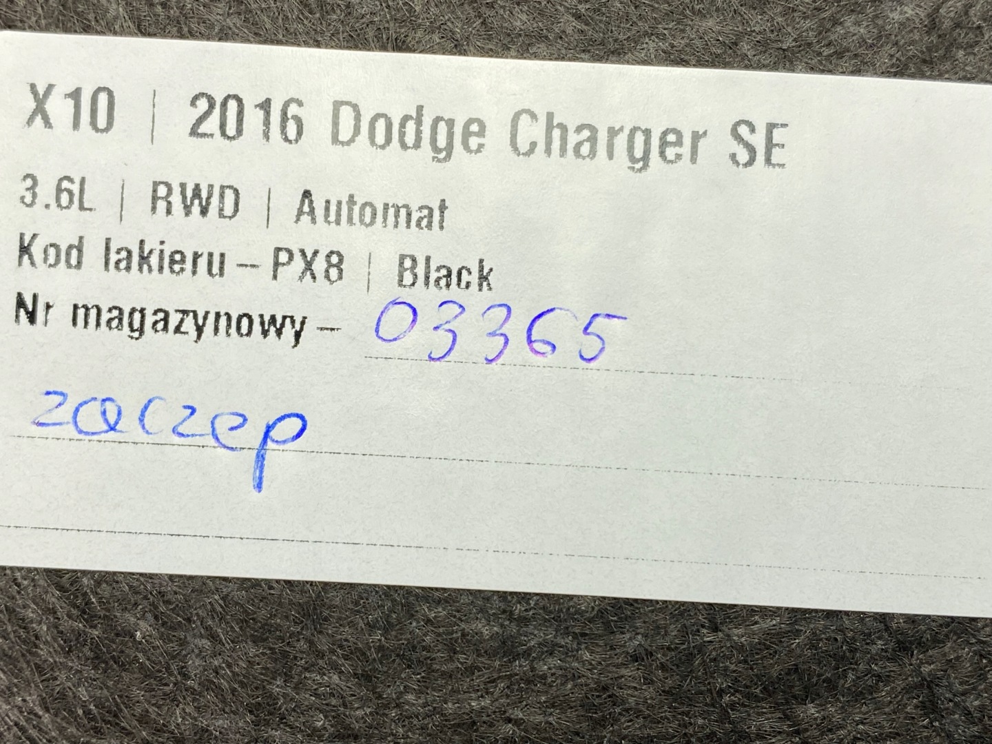 Oparcie upholstery left Dodge Charger 2015+ USA