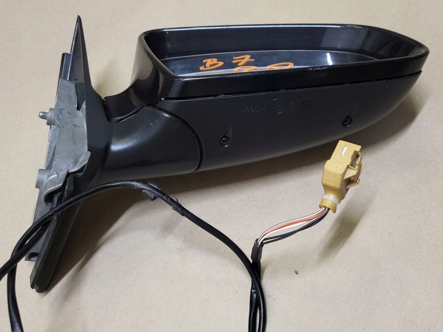mirror exterior complete right 5pin black, LZ9Y AUDI A4 B7 8E OE EUROP