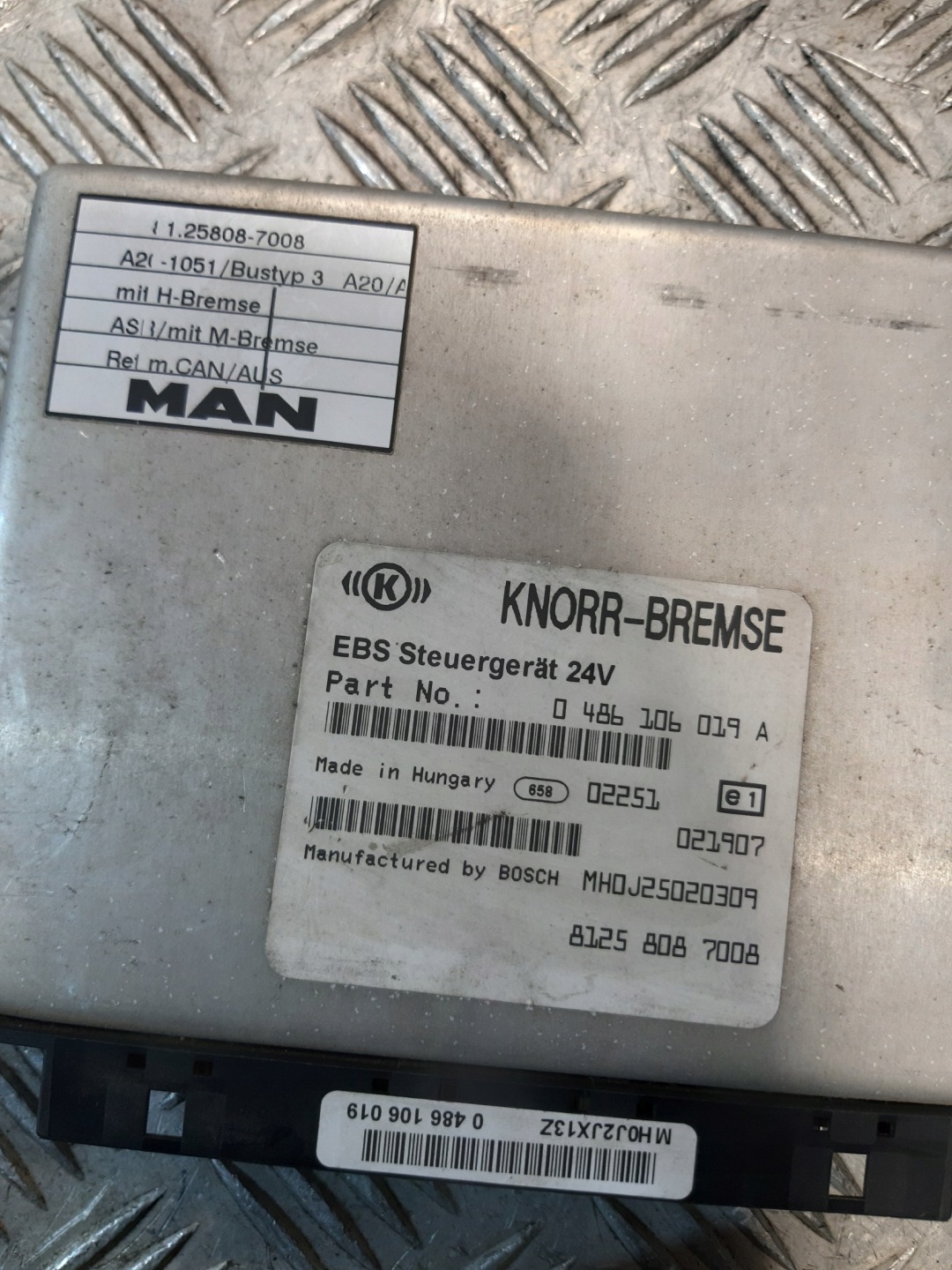 centralina computer MAN KNORR-BREMSE 0486106019A