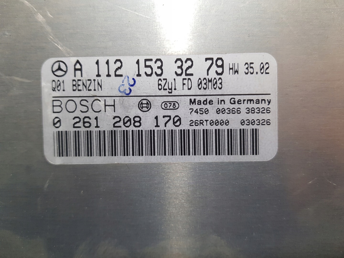 control unit computer of the engine MERCEDES SL R230 3.5 A1121533279